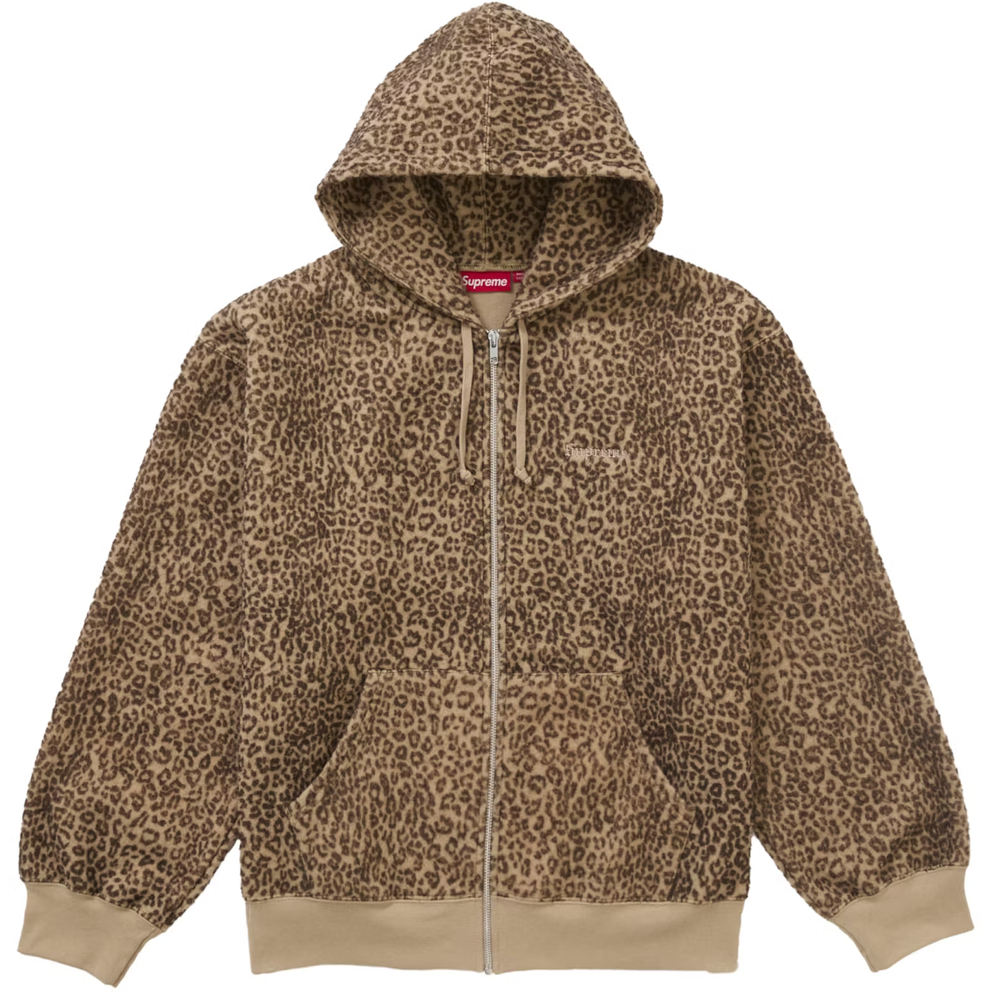 Supreme Pilled Zip Up Cheetah Hoodie