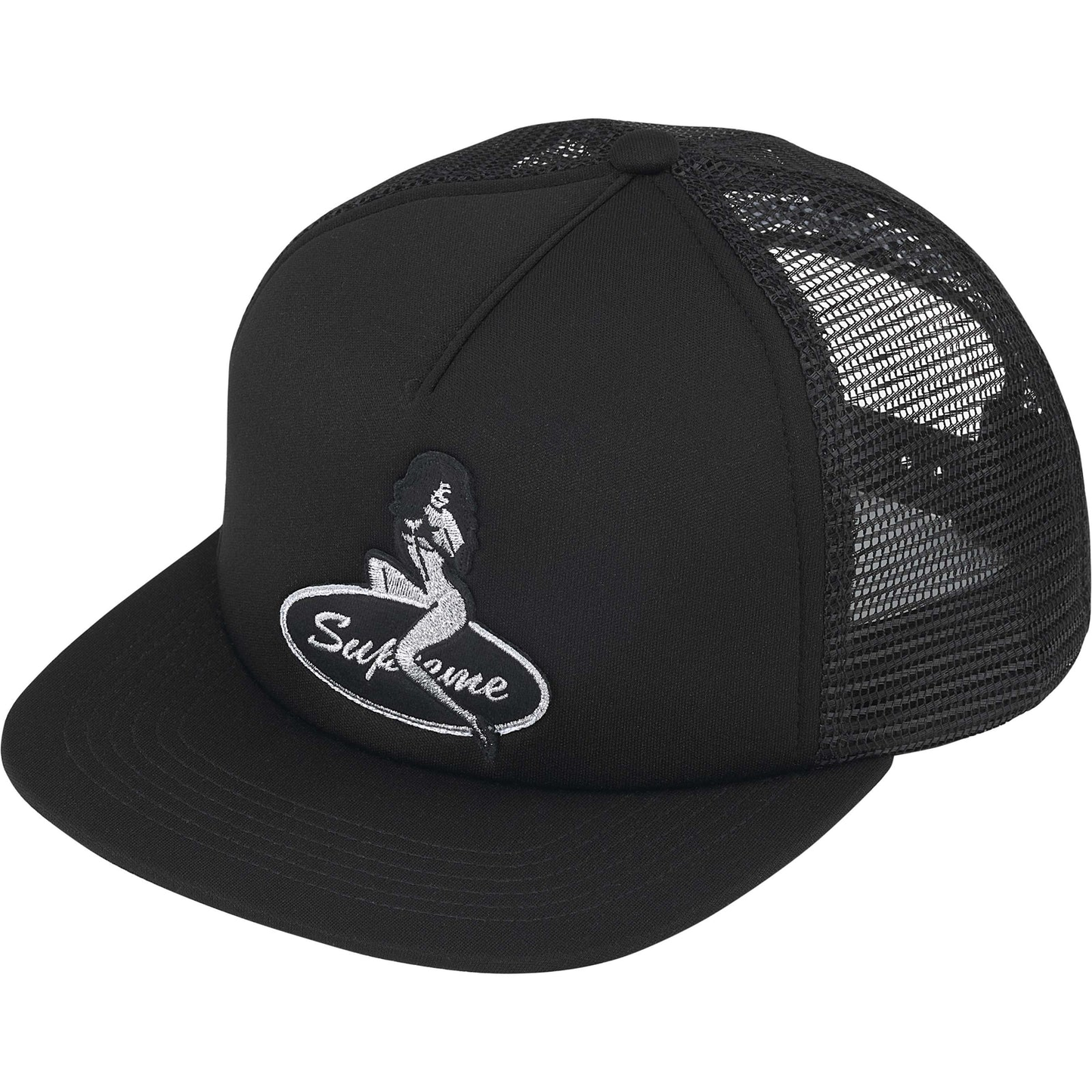 Supreme Pinup Mesh Back Black 5-Panel Hat