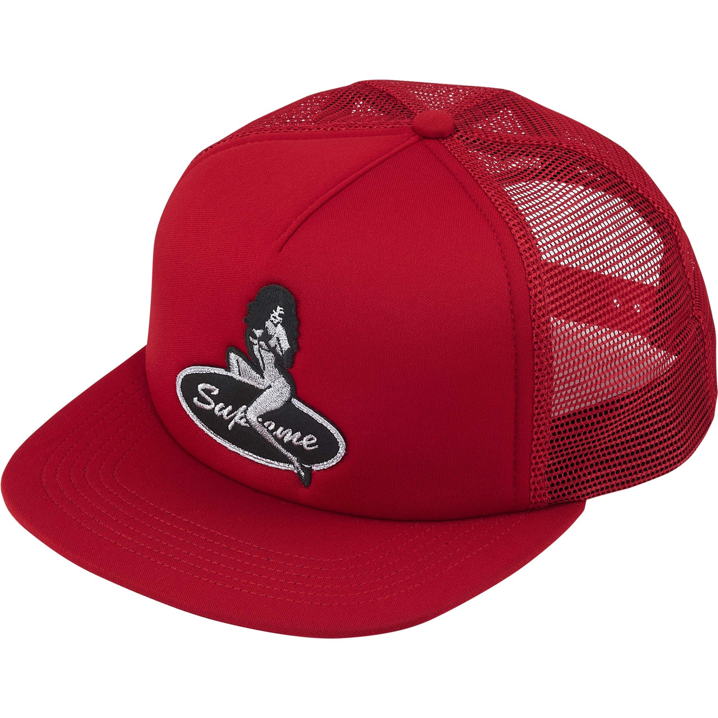 Supreme Pinup Mesh Back Red 5-Panel Hat