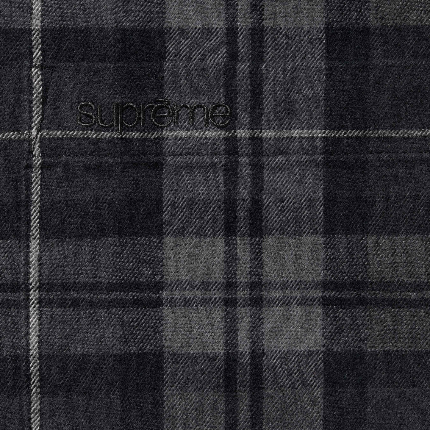 Supreme Plaid Black Flannel Shirt