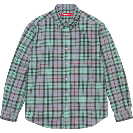 Supreme Plaid Blue Flannel Shirt