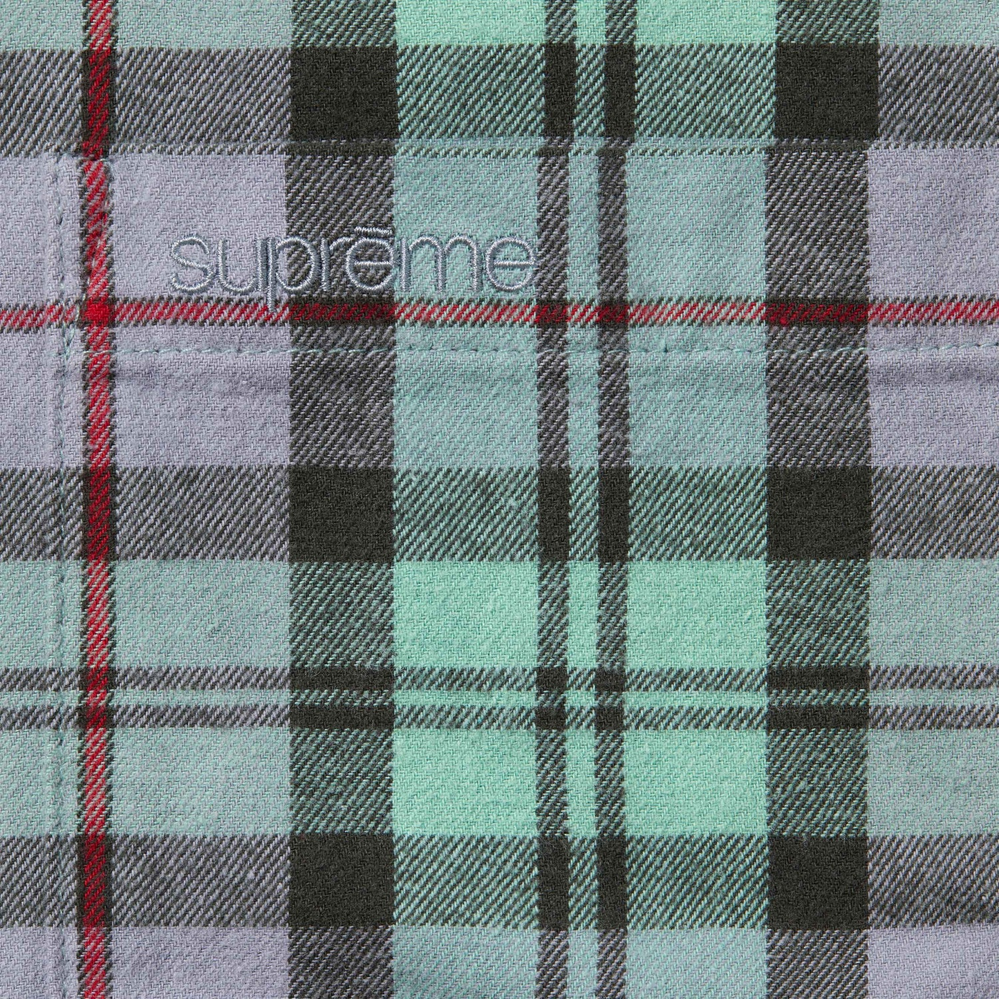 Supreme Plaid Blue Flannel Shirt
