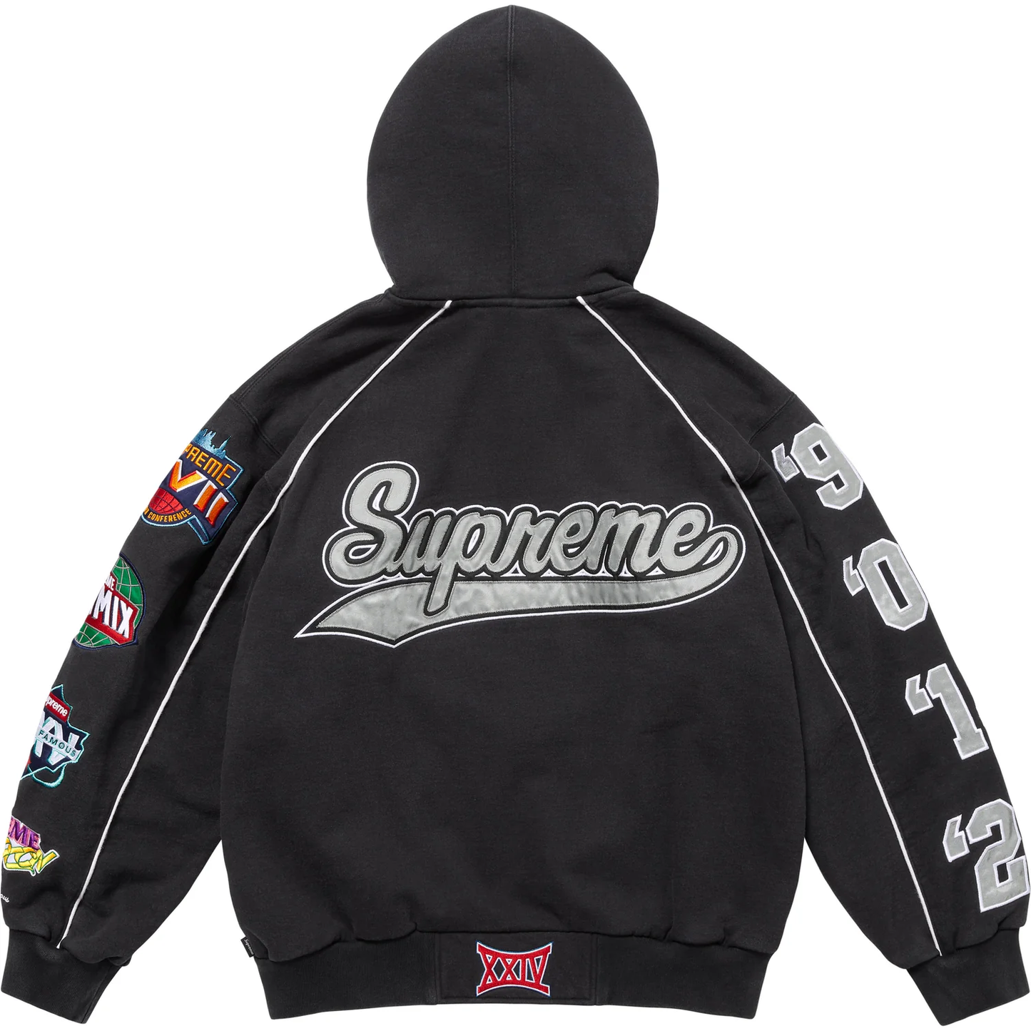 Supreme Playoffs Black Zip Up Hoodie