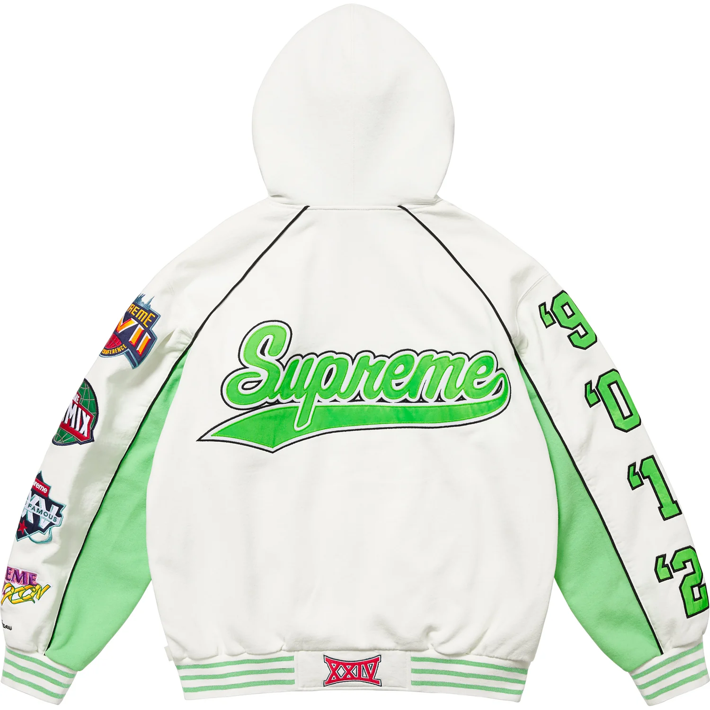 Supreme Playoffs White Zip Up Hoodie