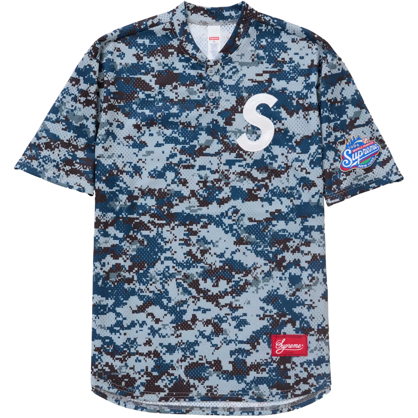 Supreme S Logo Digi Camo Baseball Henley