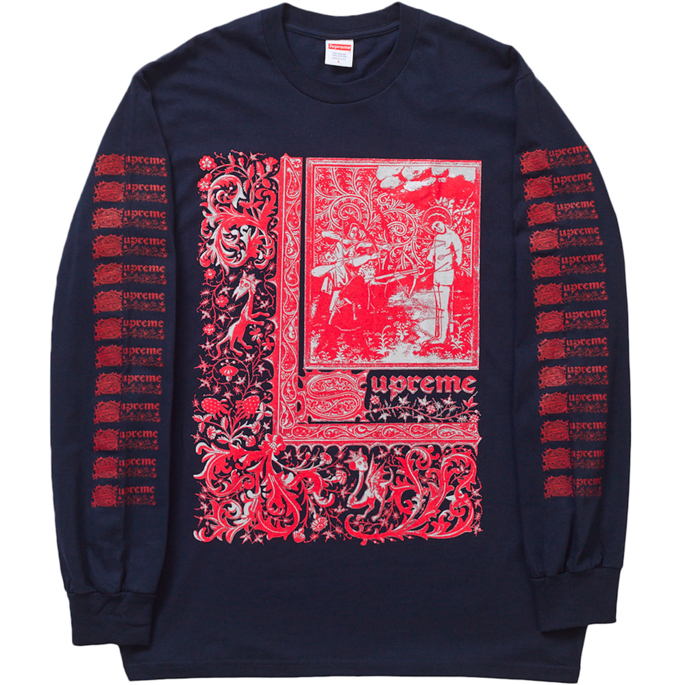 Supreme Saint Sebastian Navy Longsleeve Tee