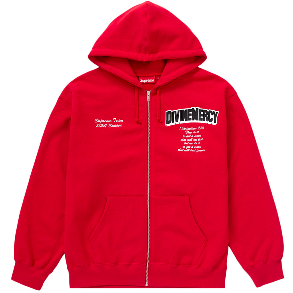 Supreme Salvation Red Zip Up Hoodie