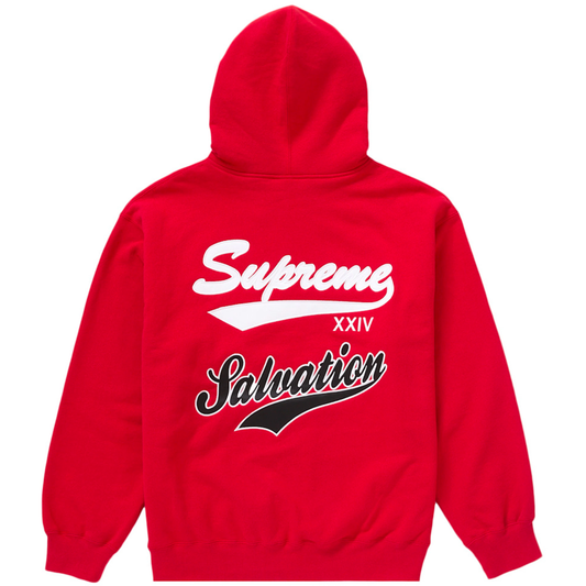 Supreme Salvation Red Zip Up Hoodie