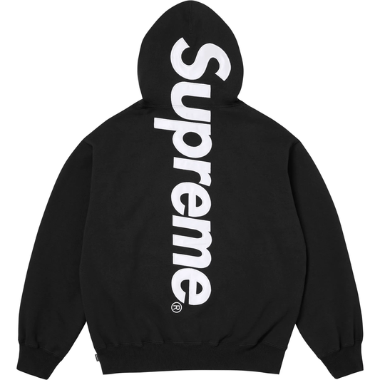 Supreme Satin Applique Black Hoodie