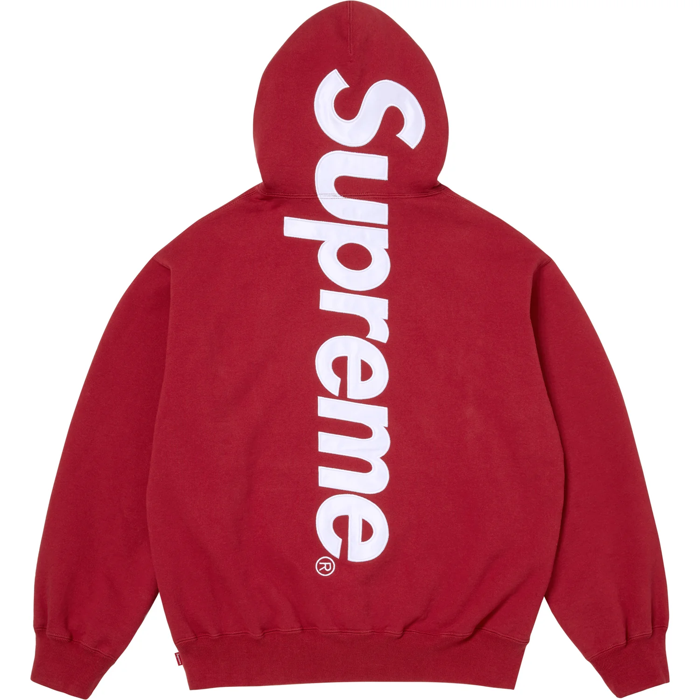 Supreme Satin Applique Dark Red Hoodie