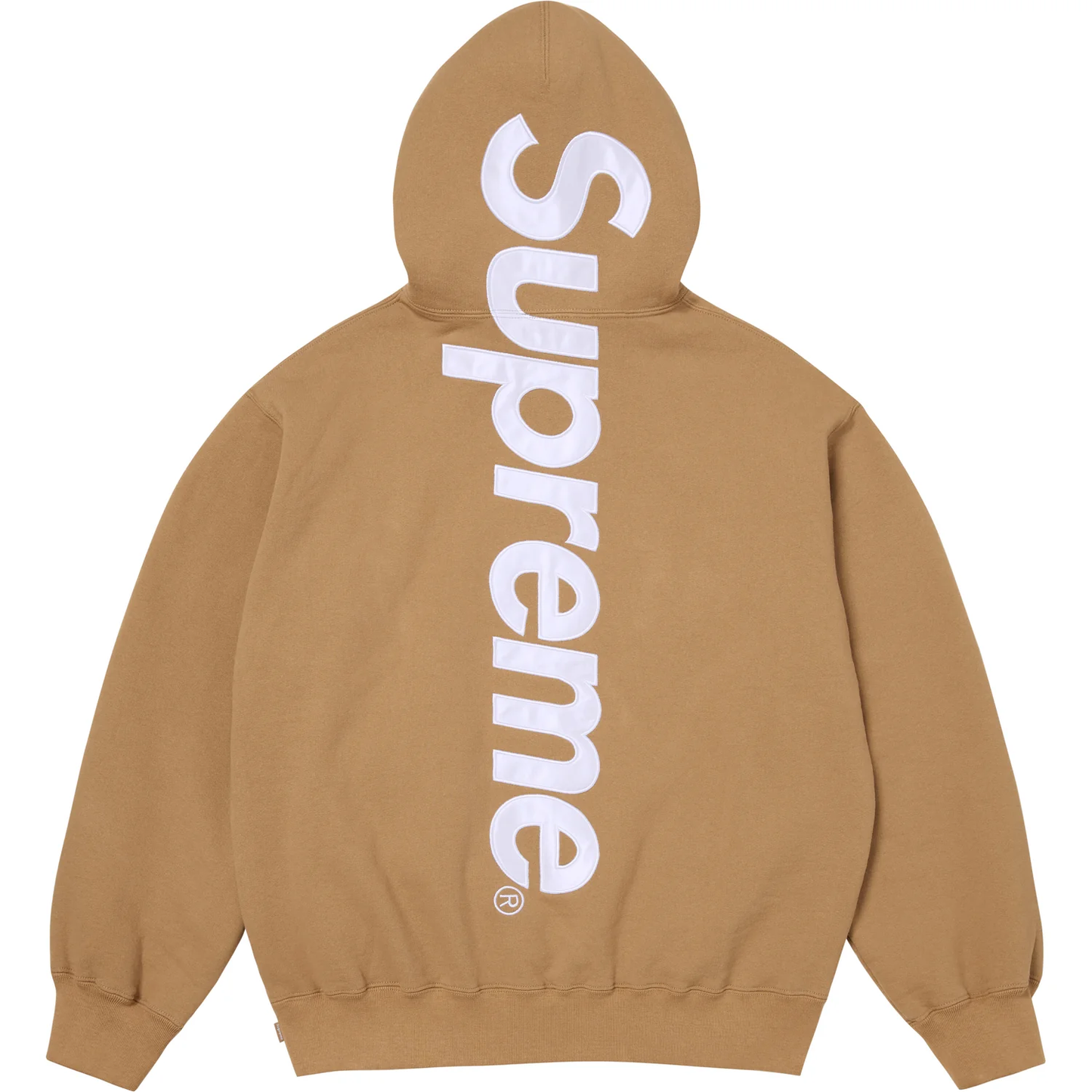Supreme Satin Applique Light Tan Hoodie