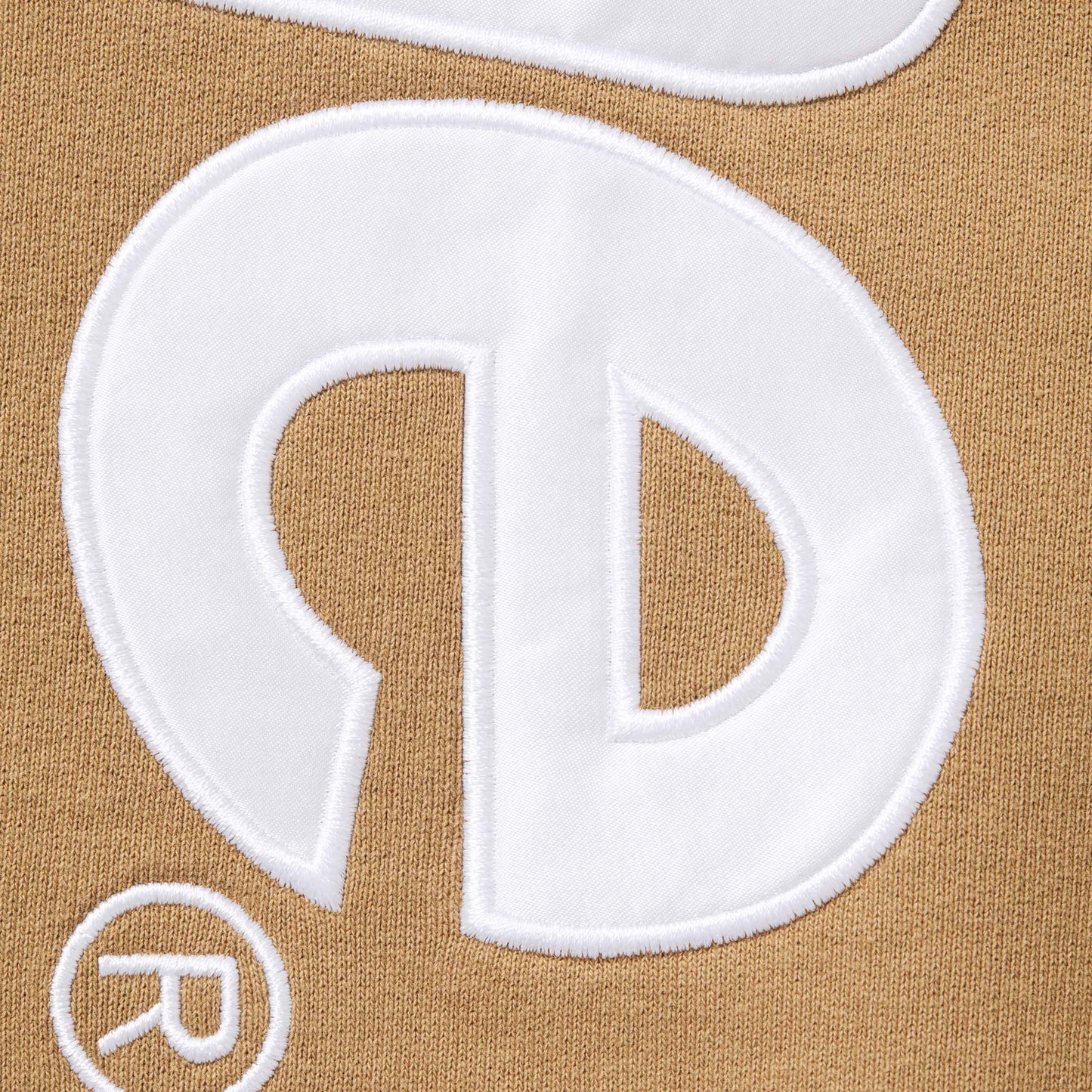 Supreme Satin Applique Light Tan Hoodie