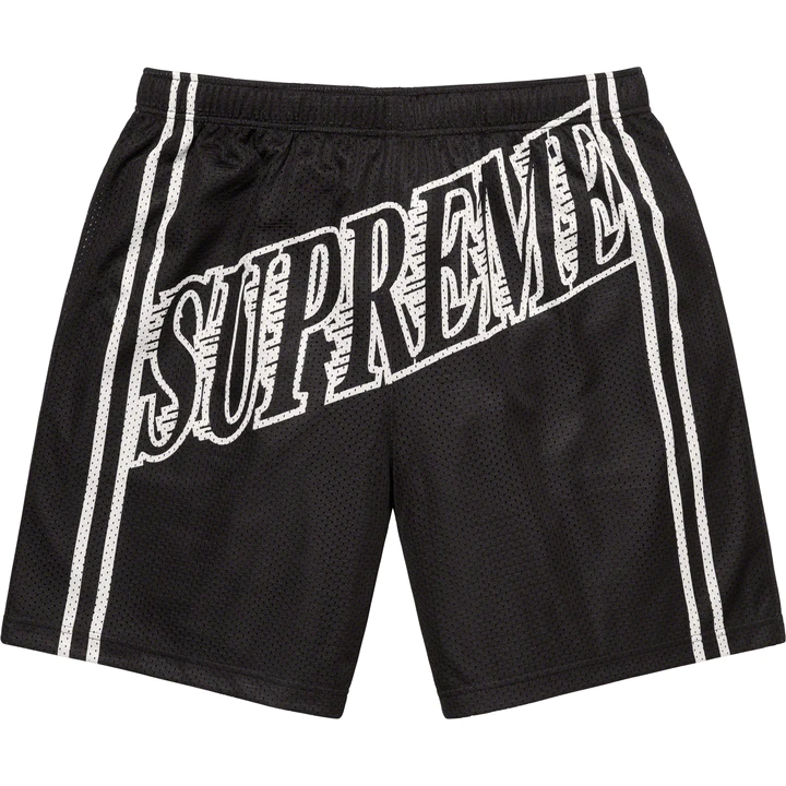 Supreme Slapshot Baggy Mesh Black Shorts