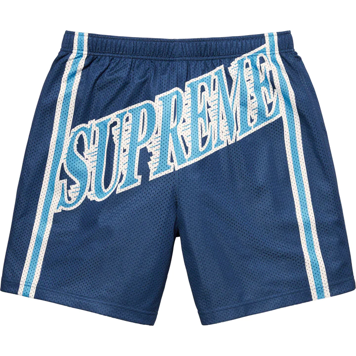 Supreme Slapshot Baggy Mesh Navy Shorts