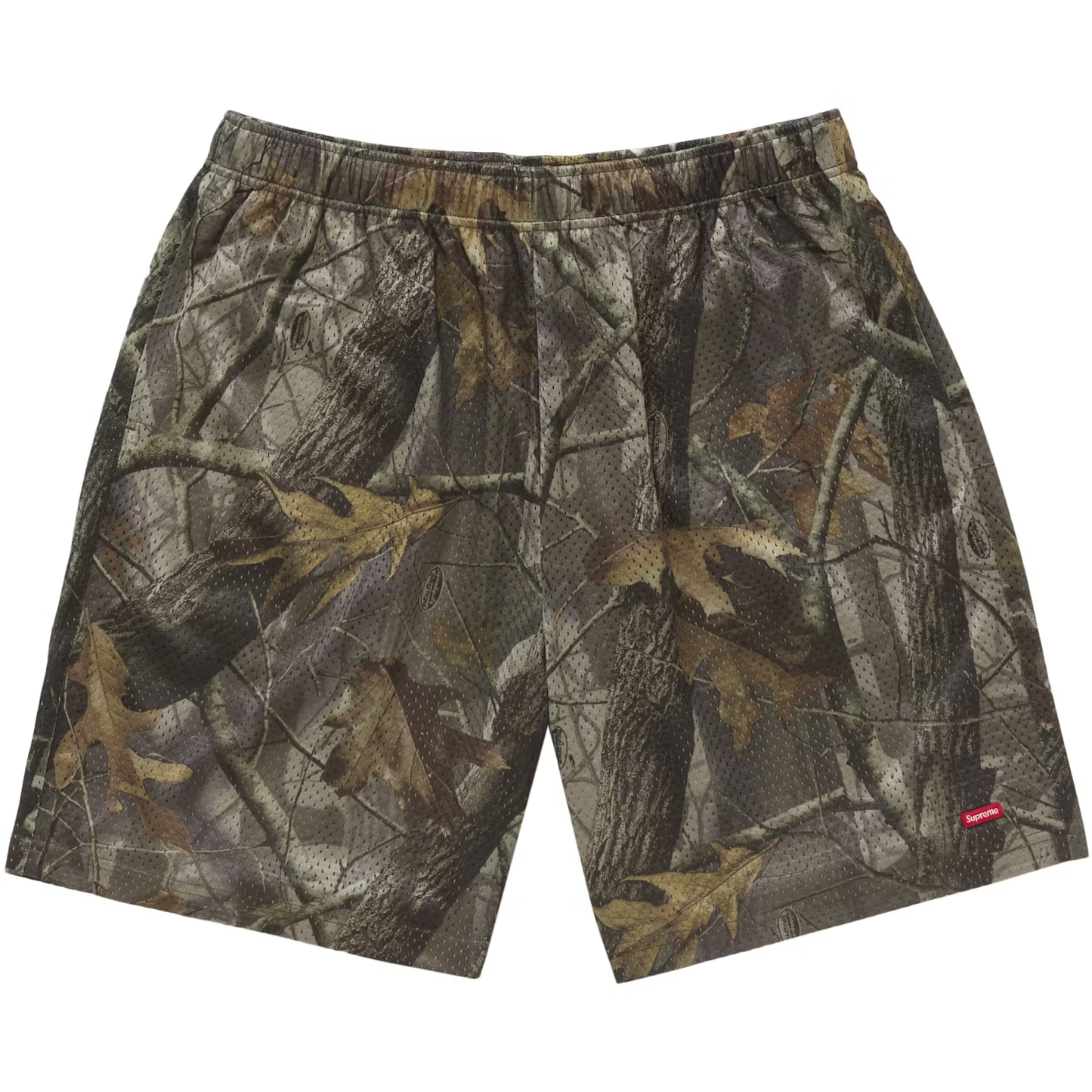 Supreme Small Box Baggy RealTree Hardwoods Camo Mesh Shorts