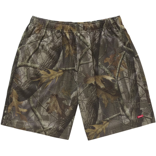 Supreme Small Box Baggy RealTree Hardwoods Camo Mesh Shorts