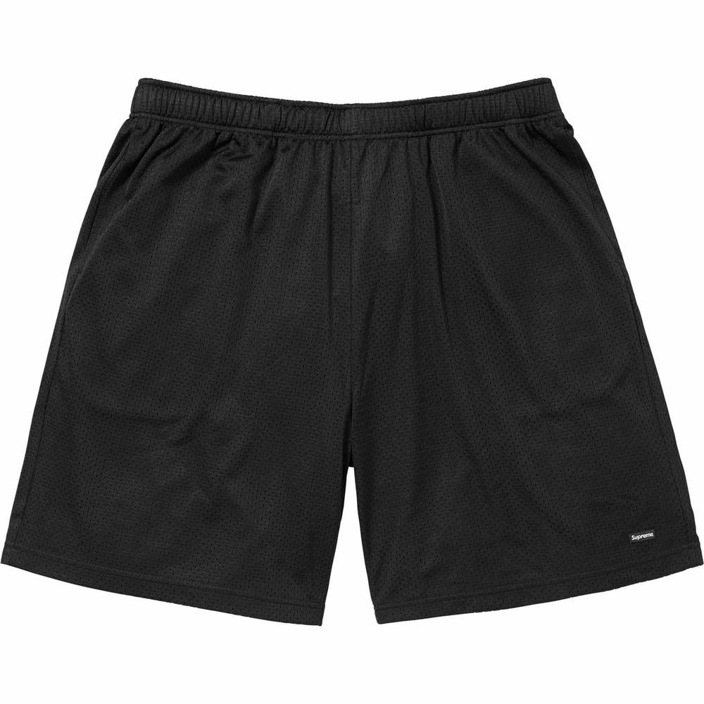 Supreme Small Box Black Baggy Mesh Shorts