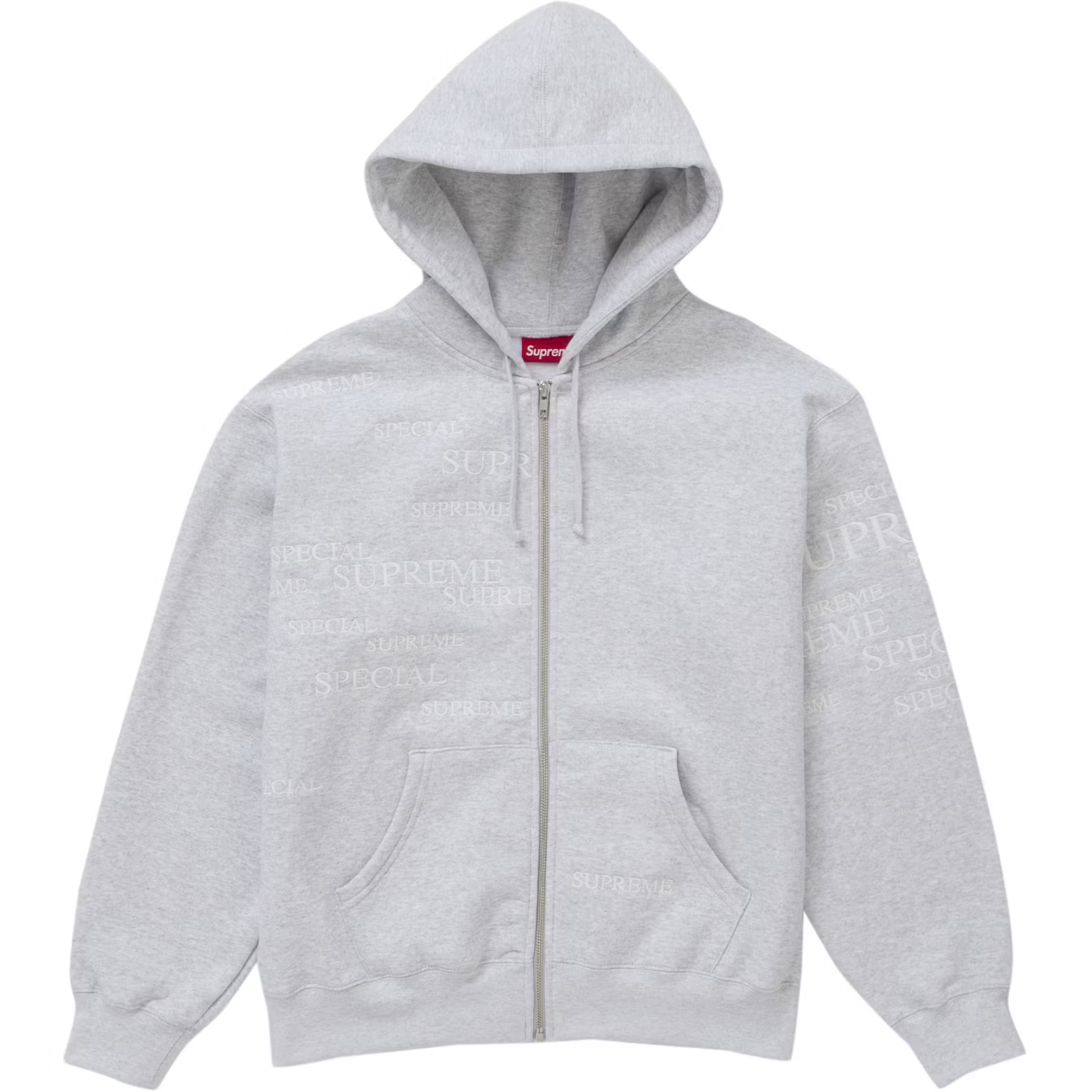 Supreme Special Ash Grey Zip Up Hoodie