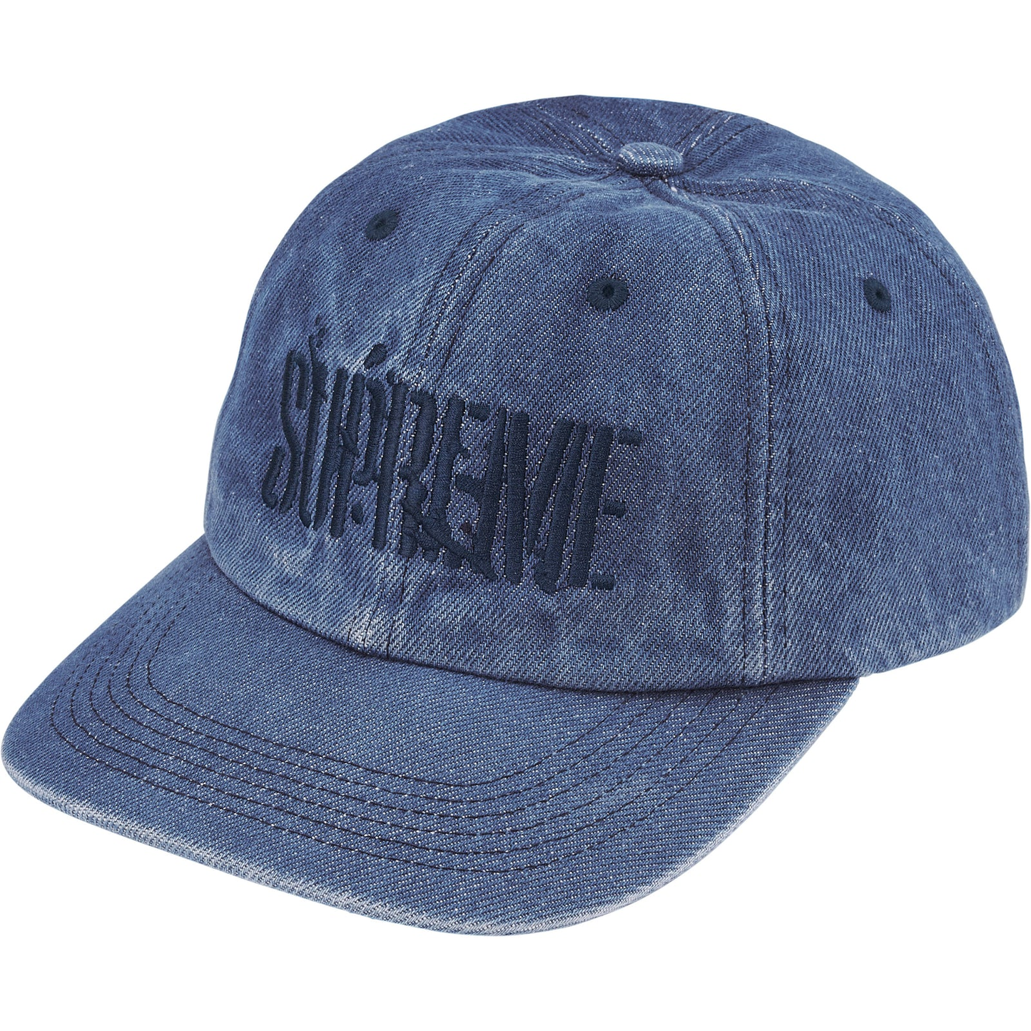 Supreme Splatter Washed Denim 6-Panel Hat