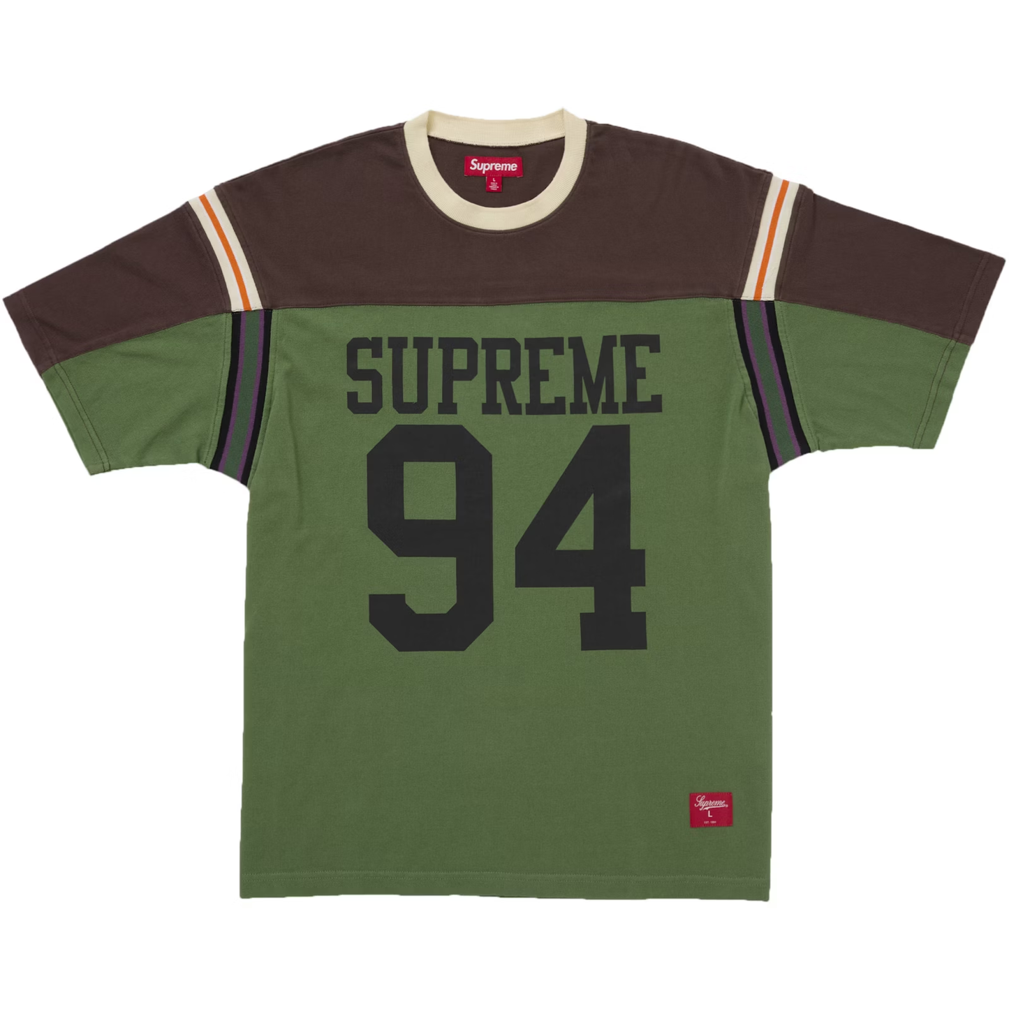 Supreme Split S/S Green Football Top