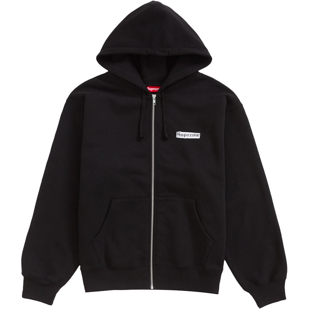 Supreme Spread Black Zip Up Hoodie