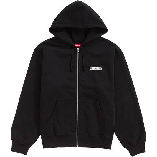 Supreme Spread Black Zip Up Hoodie