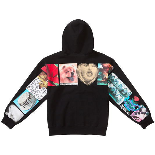 Supreme Spread Black Zip Up Hoodie