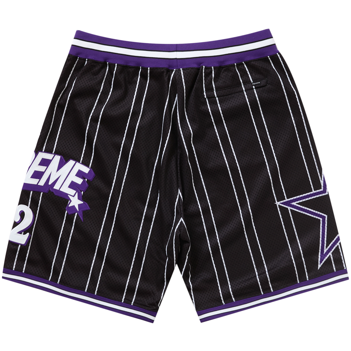 Supreme Star Black Basketball Shorts
