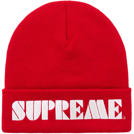 Supreme Stencil Red Beanie