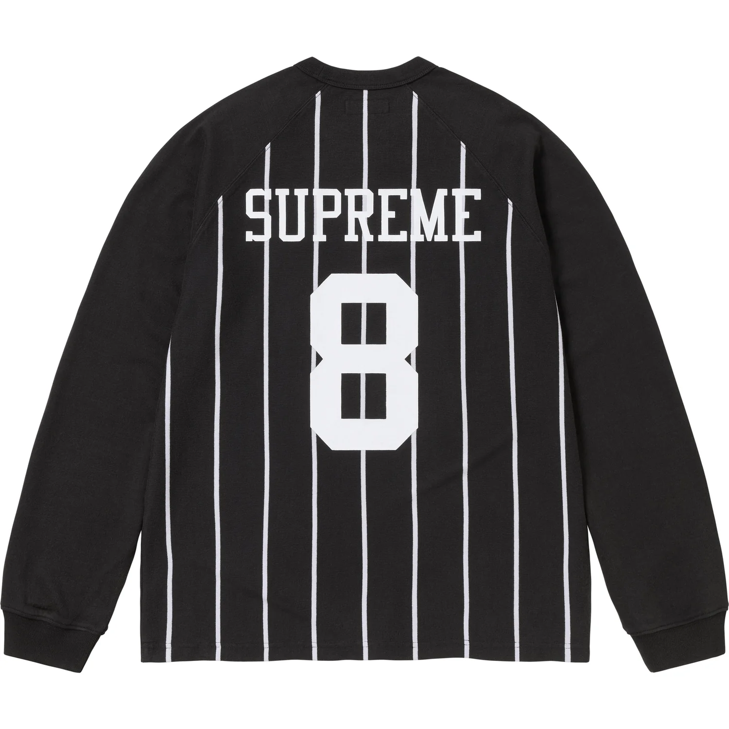 Supreme Striped Raglan Black L/S Shirt