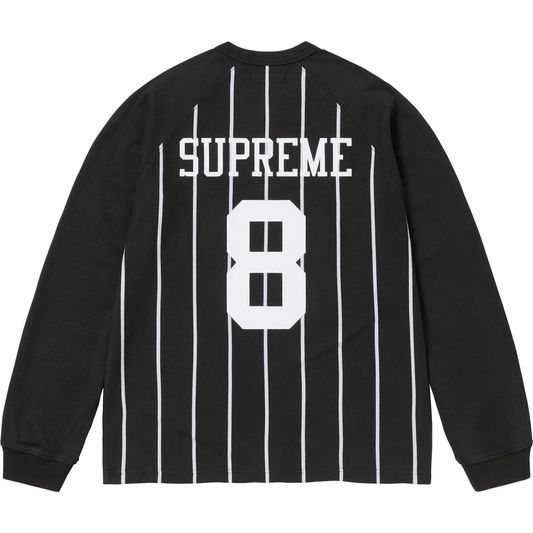 Supreme Striped Raglan Black L/S Shirt