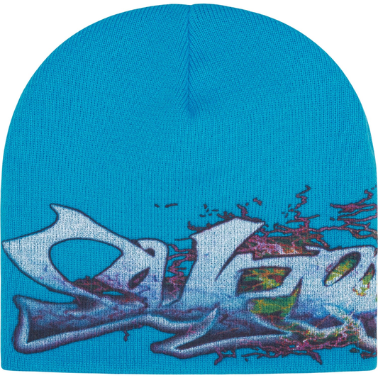 Supreme Tag Cyan Beanie