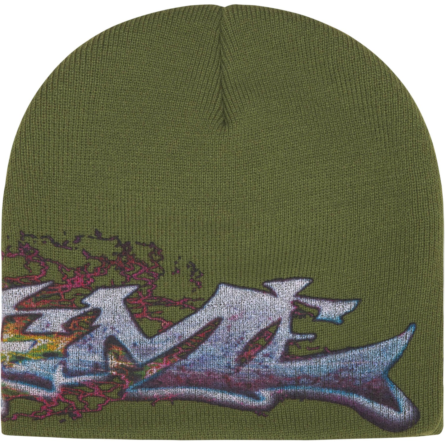 Supreme Tag Olive Beanie