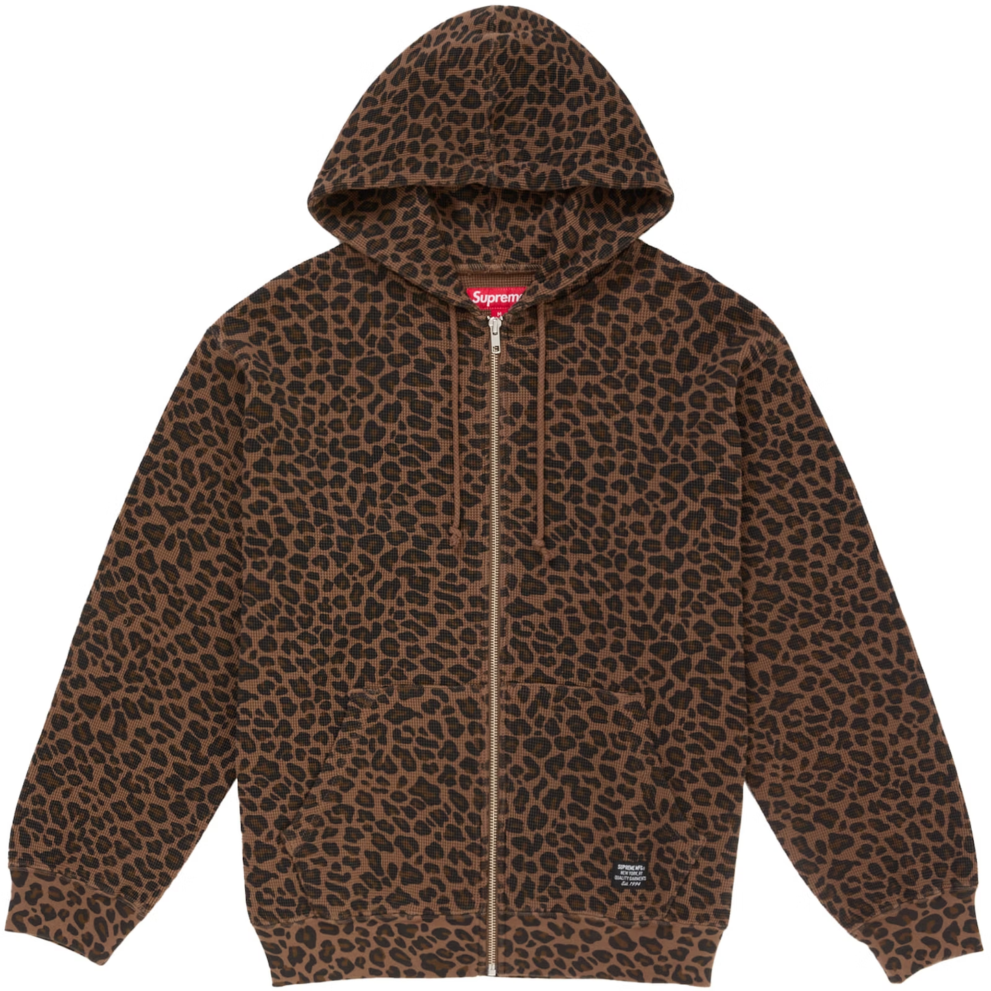 Supreme Thermal Leopard Zip Up Hoodie
