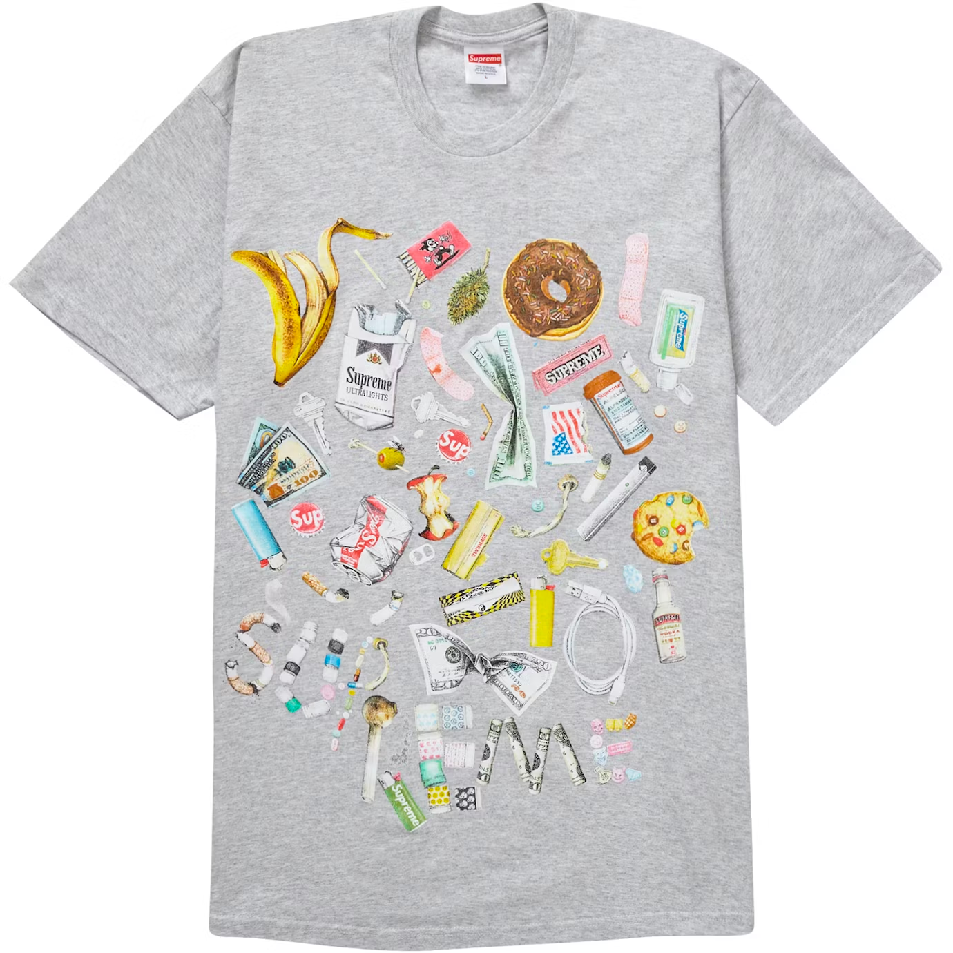 Supreme Trash Ash Grey Tee