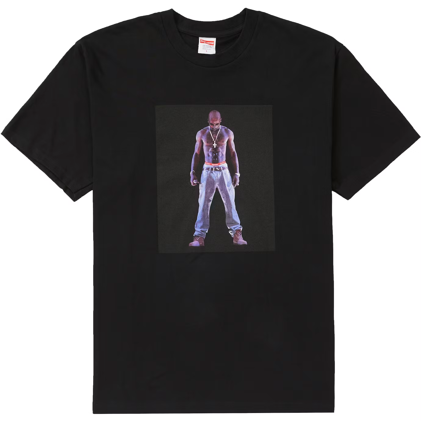 Supreme Tupac Hologram Black Tee