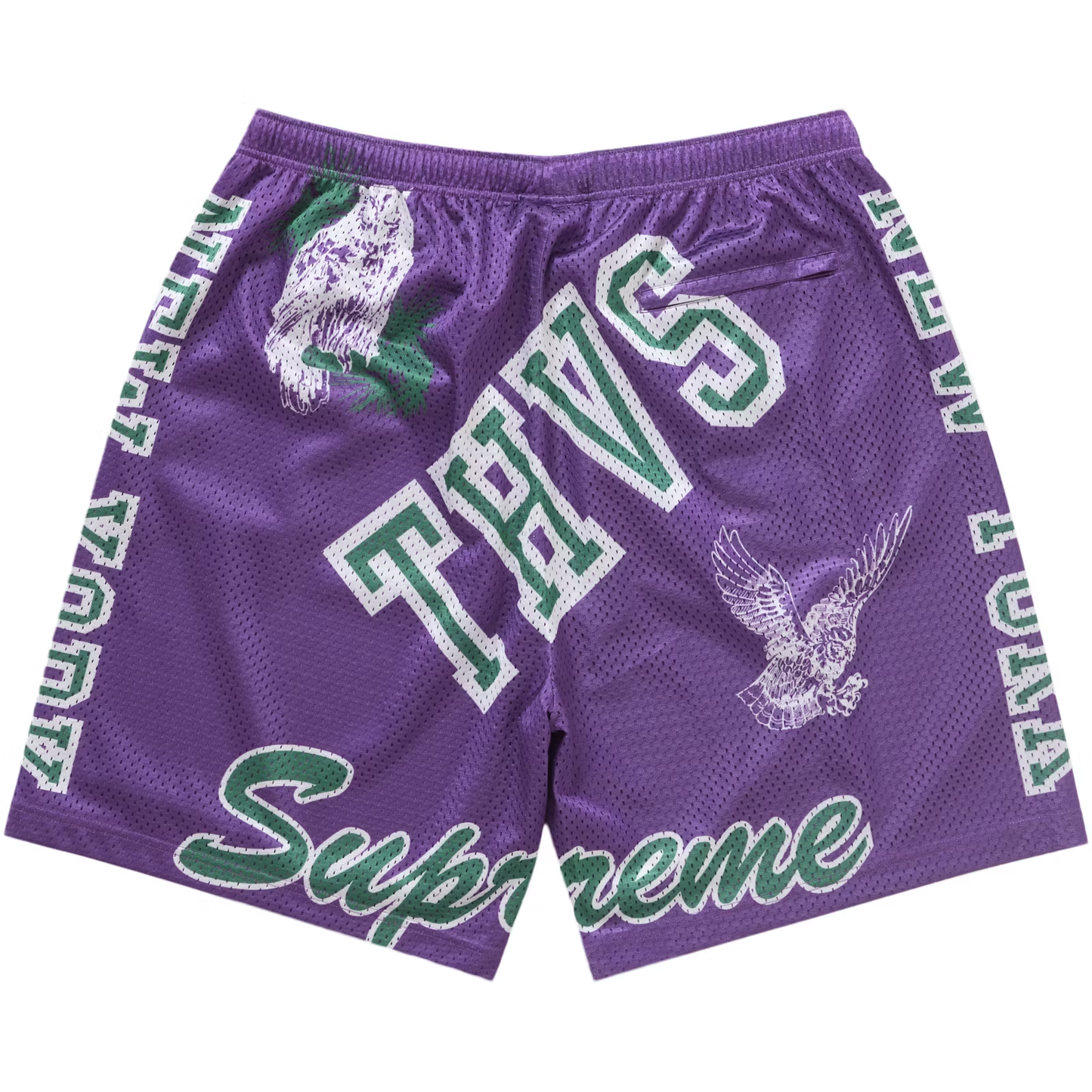 Supreme Varsity Purple Mesh Shorts