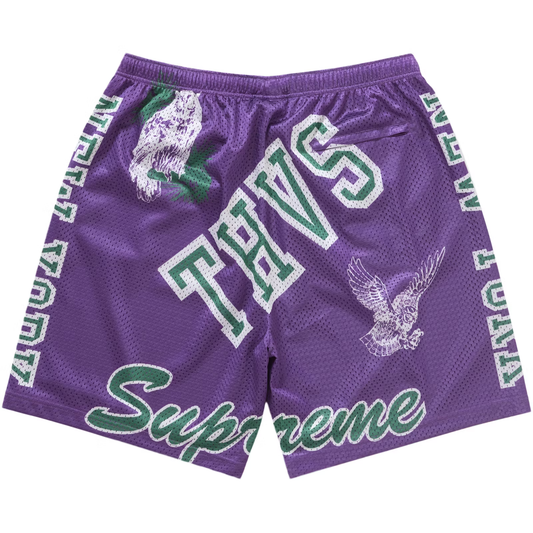 Supreme Varsity Purple Mesh Shorts