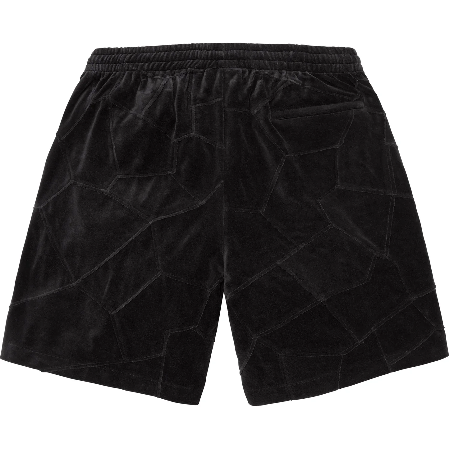 Supreme Patchwork Black Velour Shorts