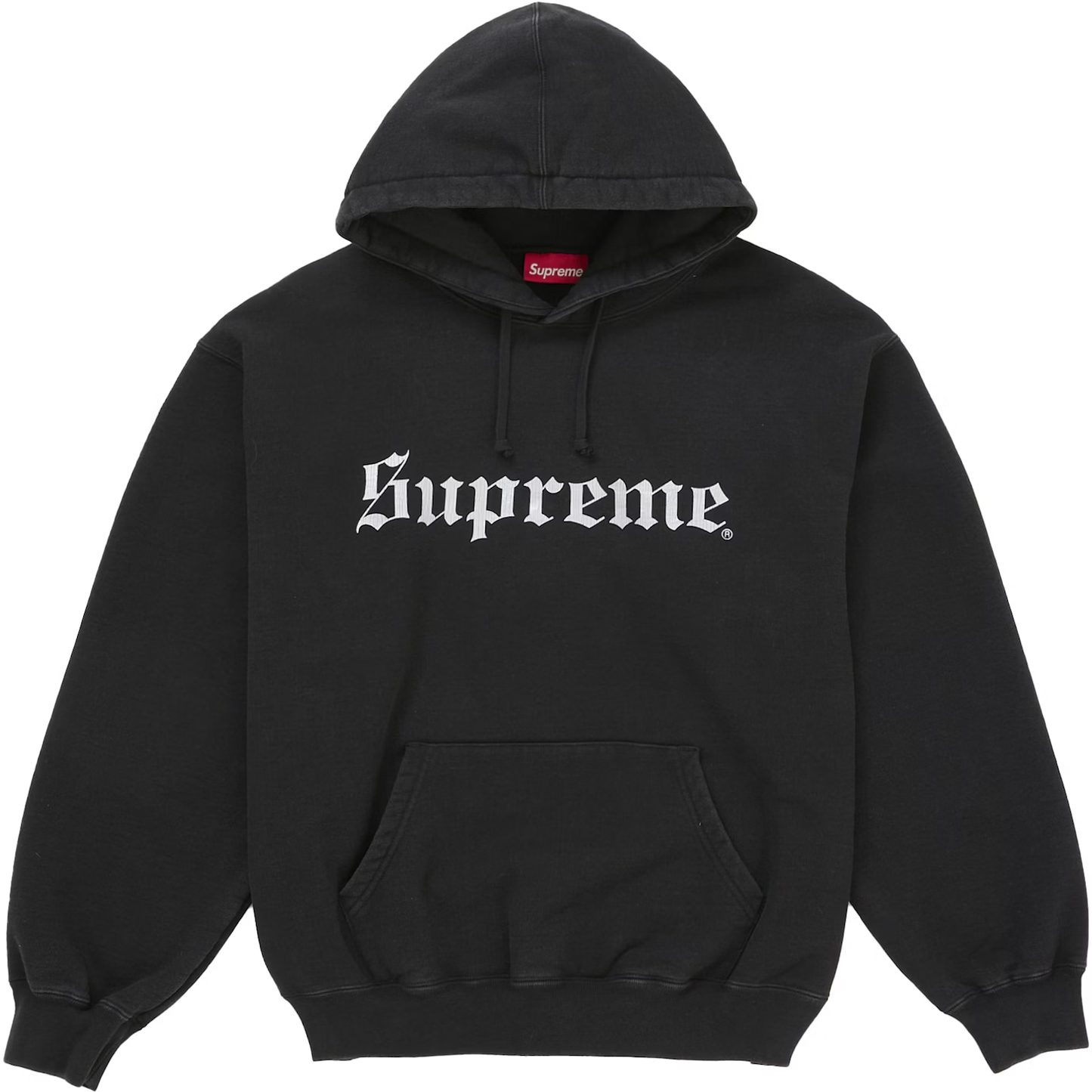 Supreme Washed Old English Black Hoodie