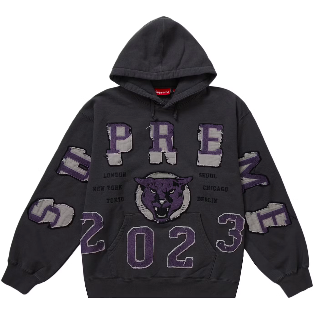 Supreme Washed Panther Black Hoodie