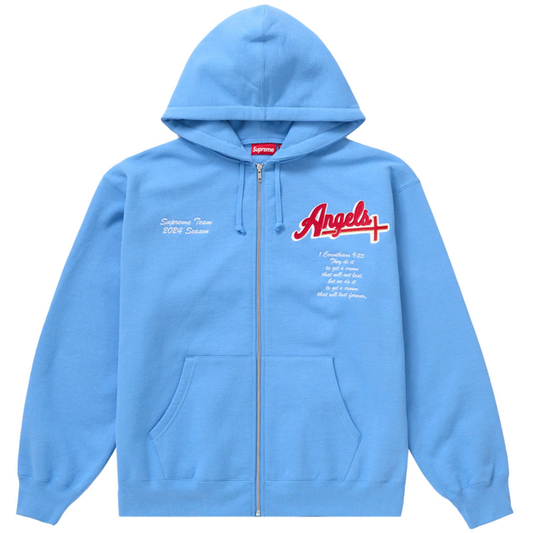 Supreme Salvation Light Blue Zip Up Hoodie