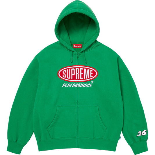Supreme Performance Green Zip Up Hoodie