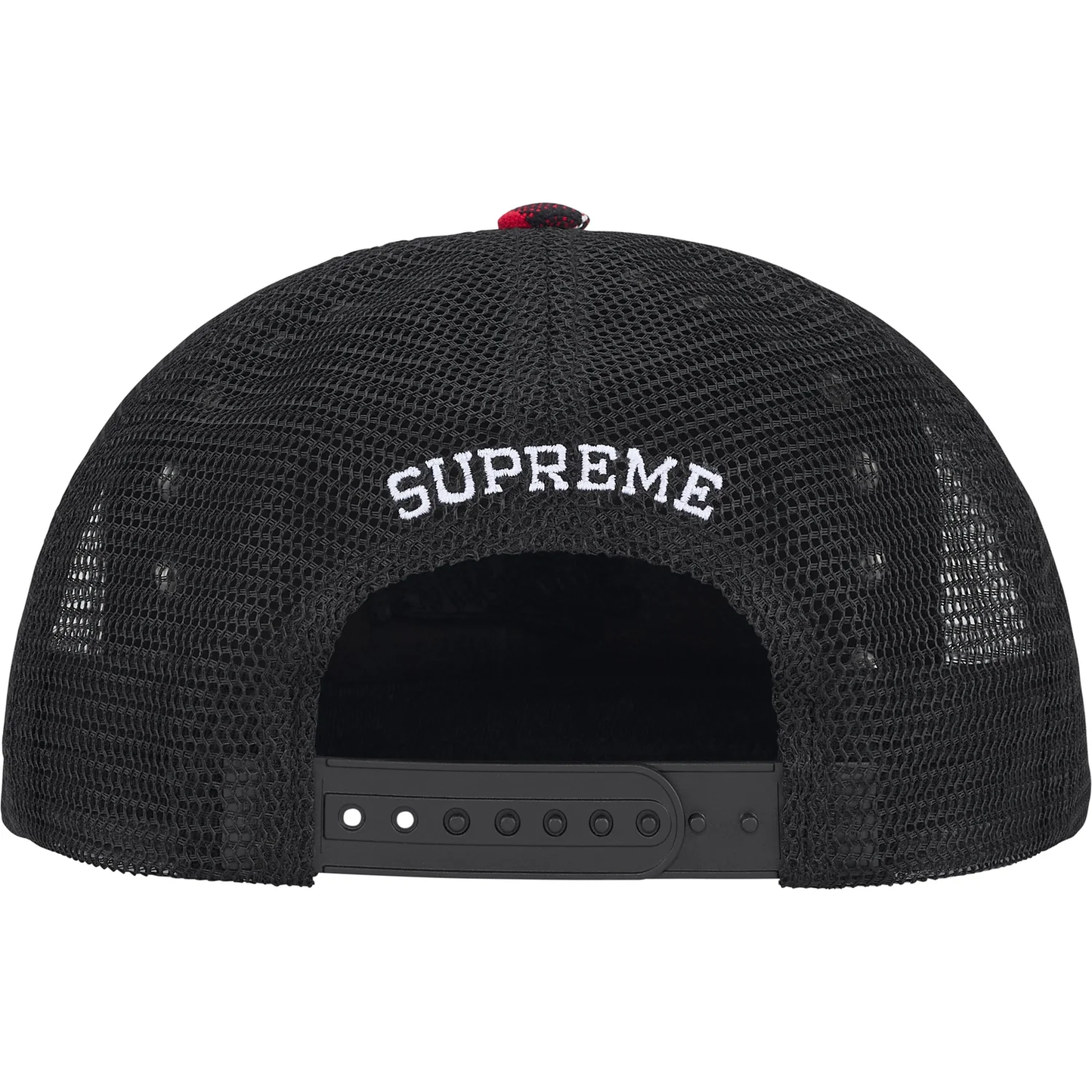 Supreme x B.B. Simon Red Plaid Mesh Back 5-Panel Hat