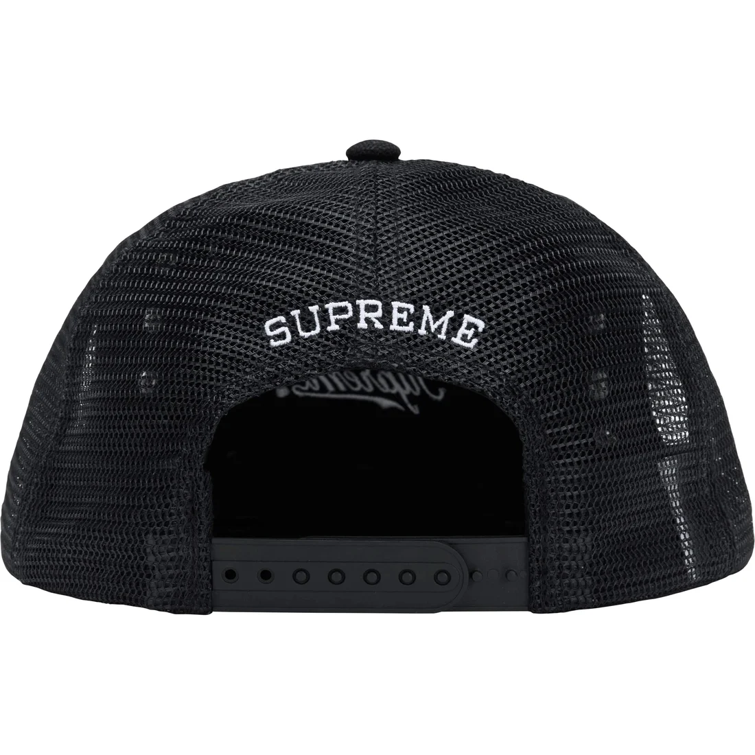 Supreme x B.B. Simon Studded Black Canvas Mesh Back 5-Panel Hat