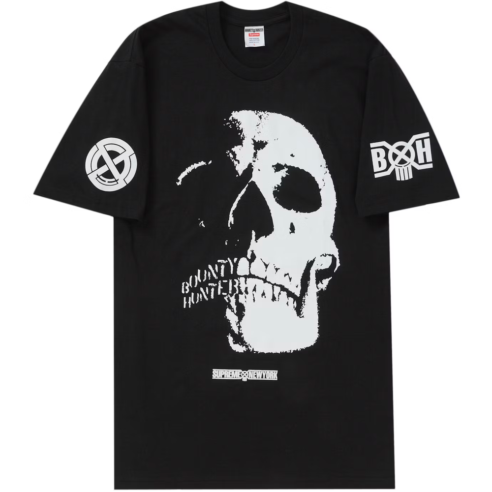 Supreme x Bounty Hunter Skull Black Tee
