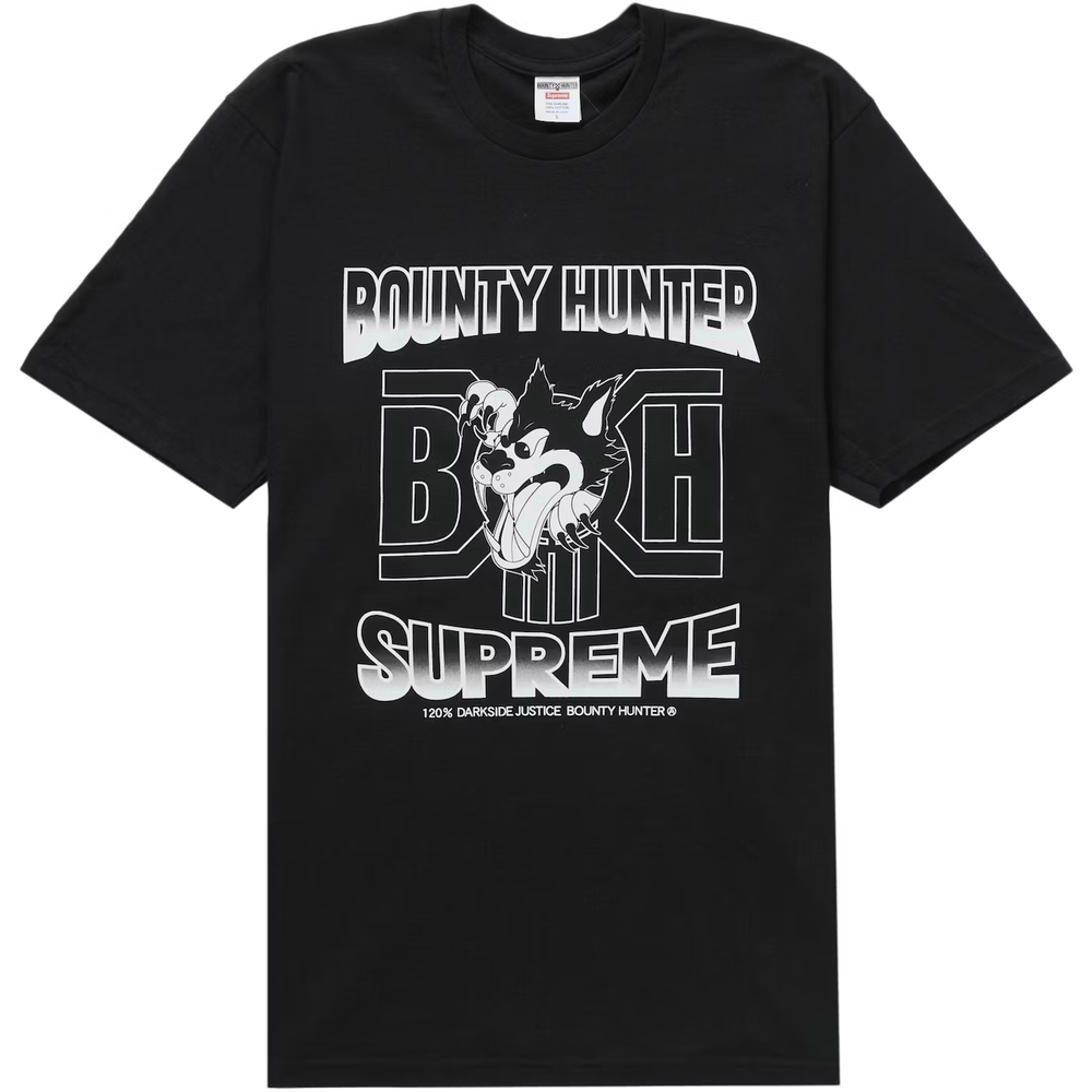 Supreme x Bounty Hunter Wolf Black Tee