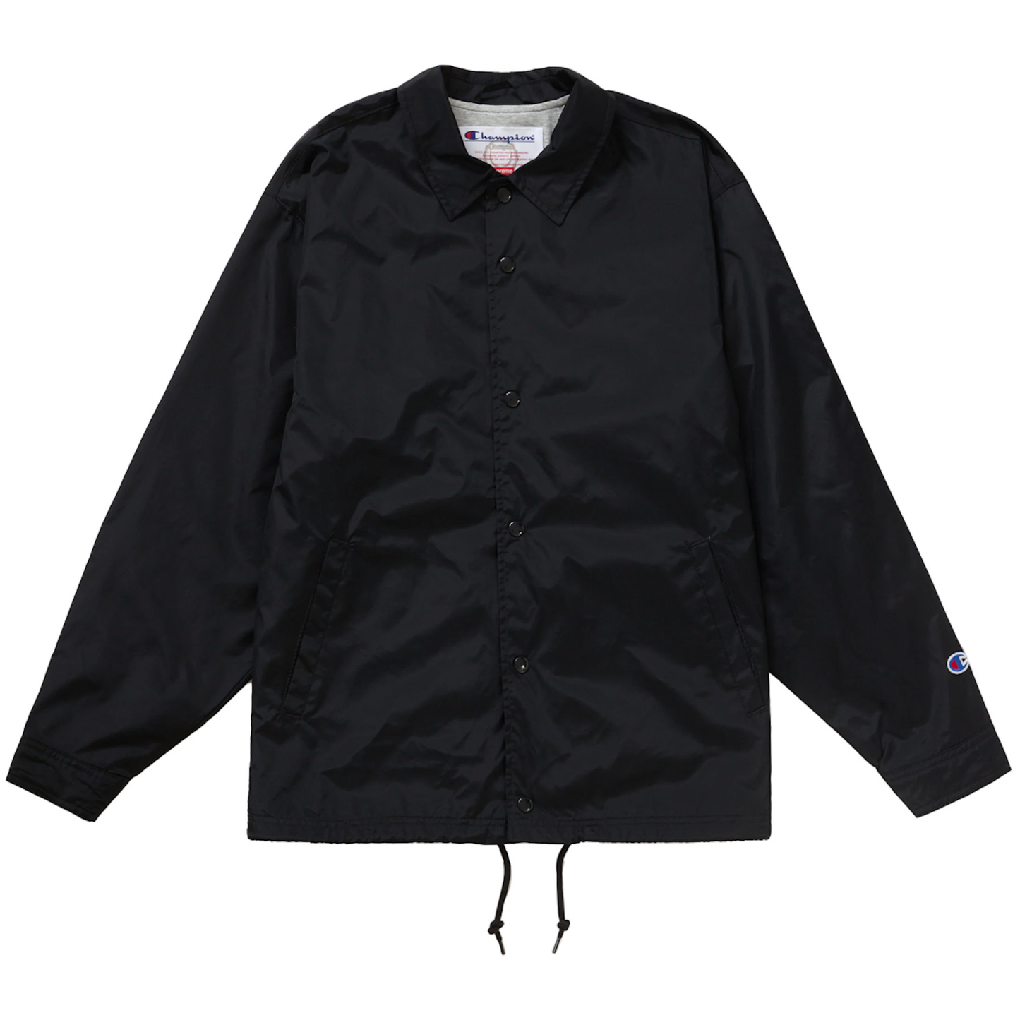 Supreme x Champion Black Coaches Jacket
