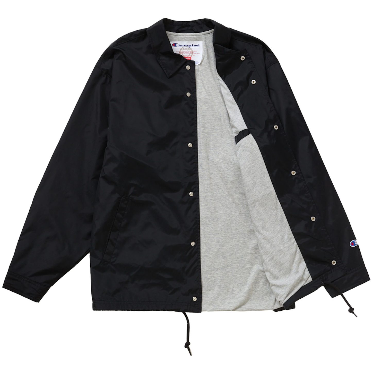 Supreme x Champion Black Coaches Jacket