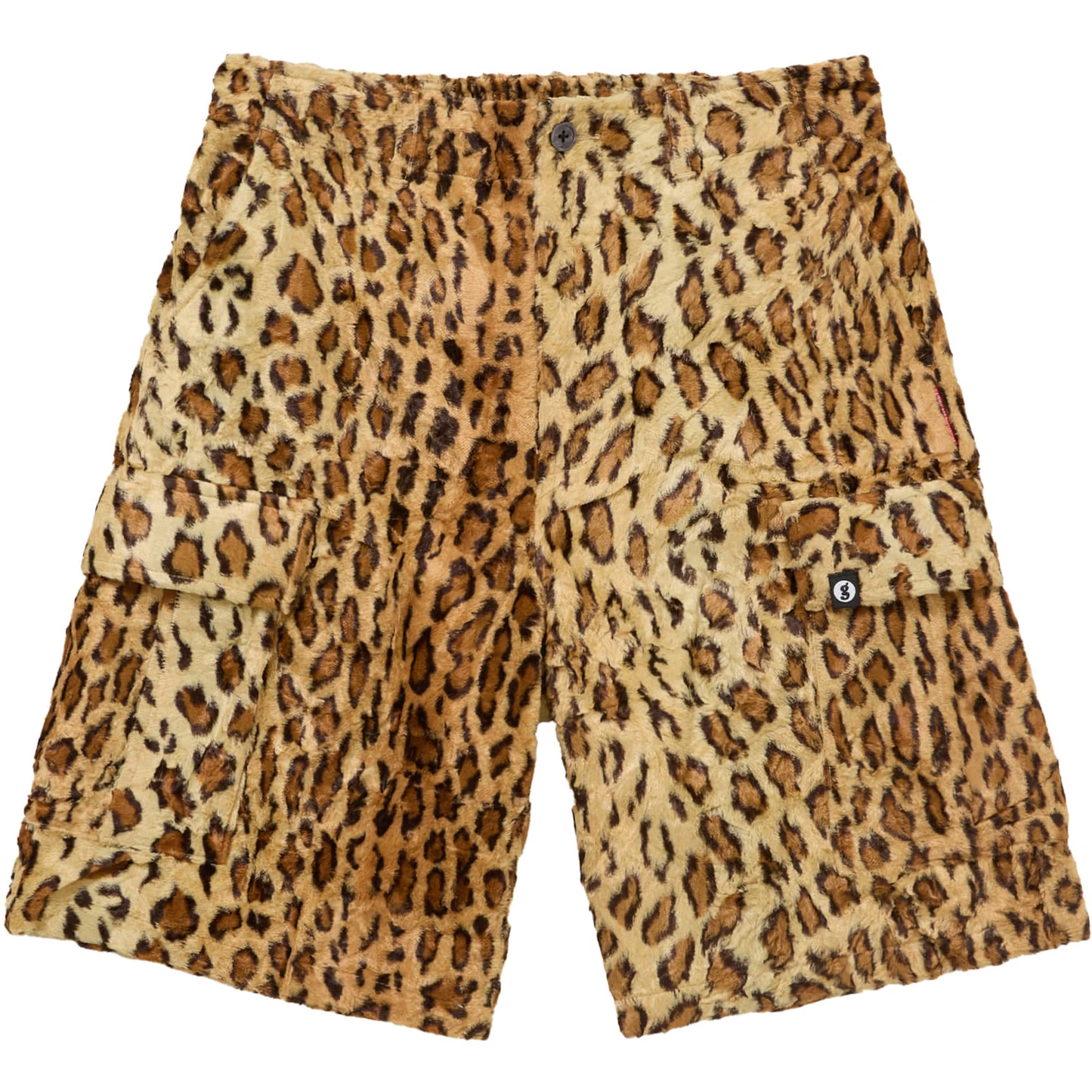 Supreme x GOODENOUGH Crushed Rayon Leopard Cargo Shorts